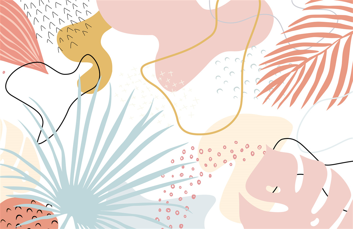 Fototapeta tropická flóra v abstrakcii