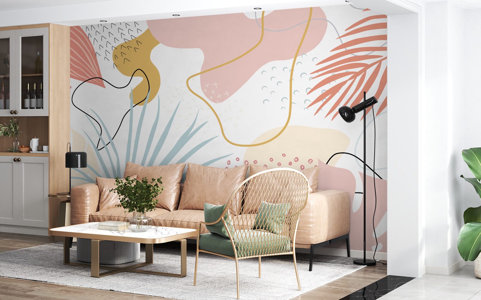 Fototapeta tropická flóra v abstrakcii