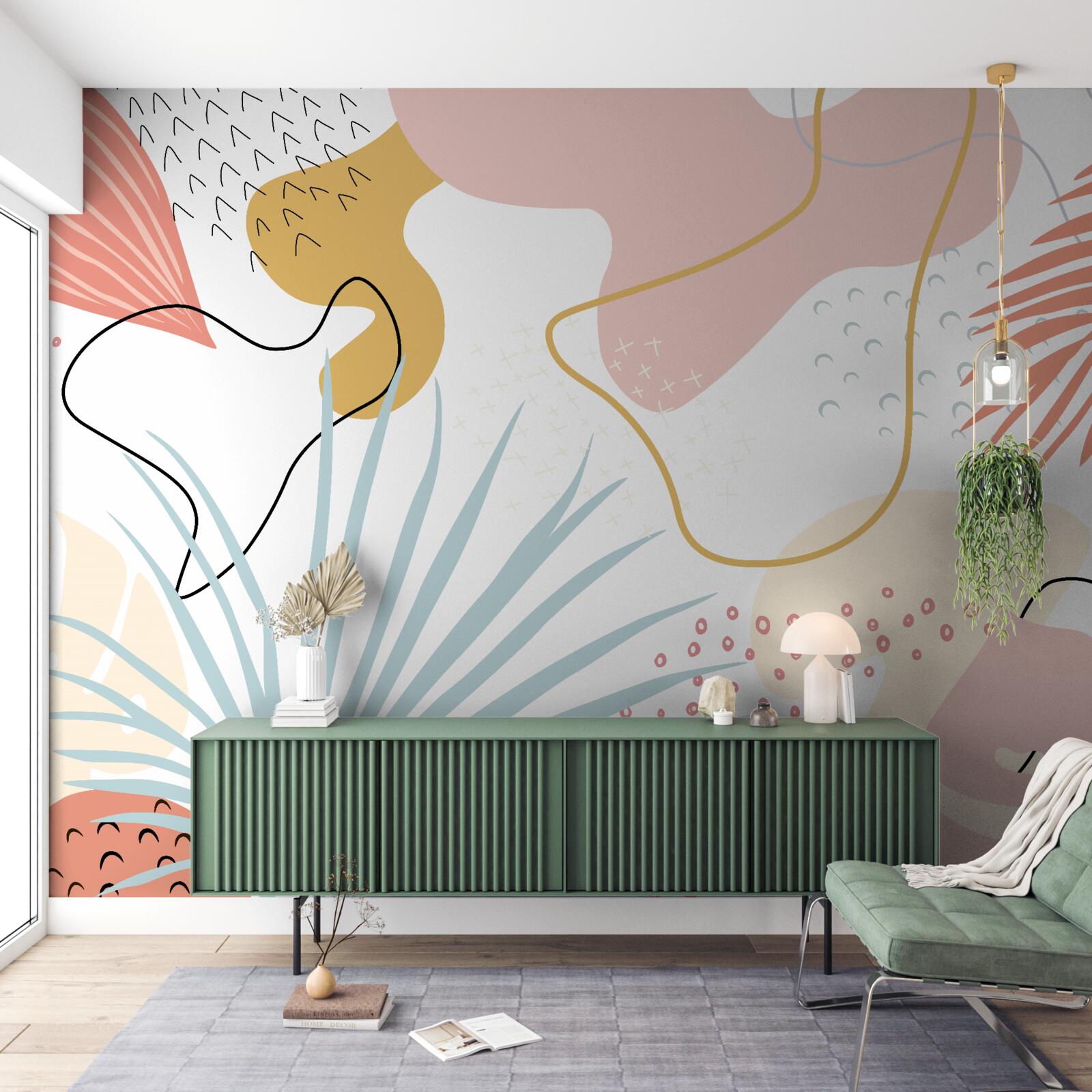 Fototapeta tropická flóra v abstrakcii