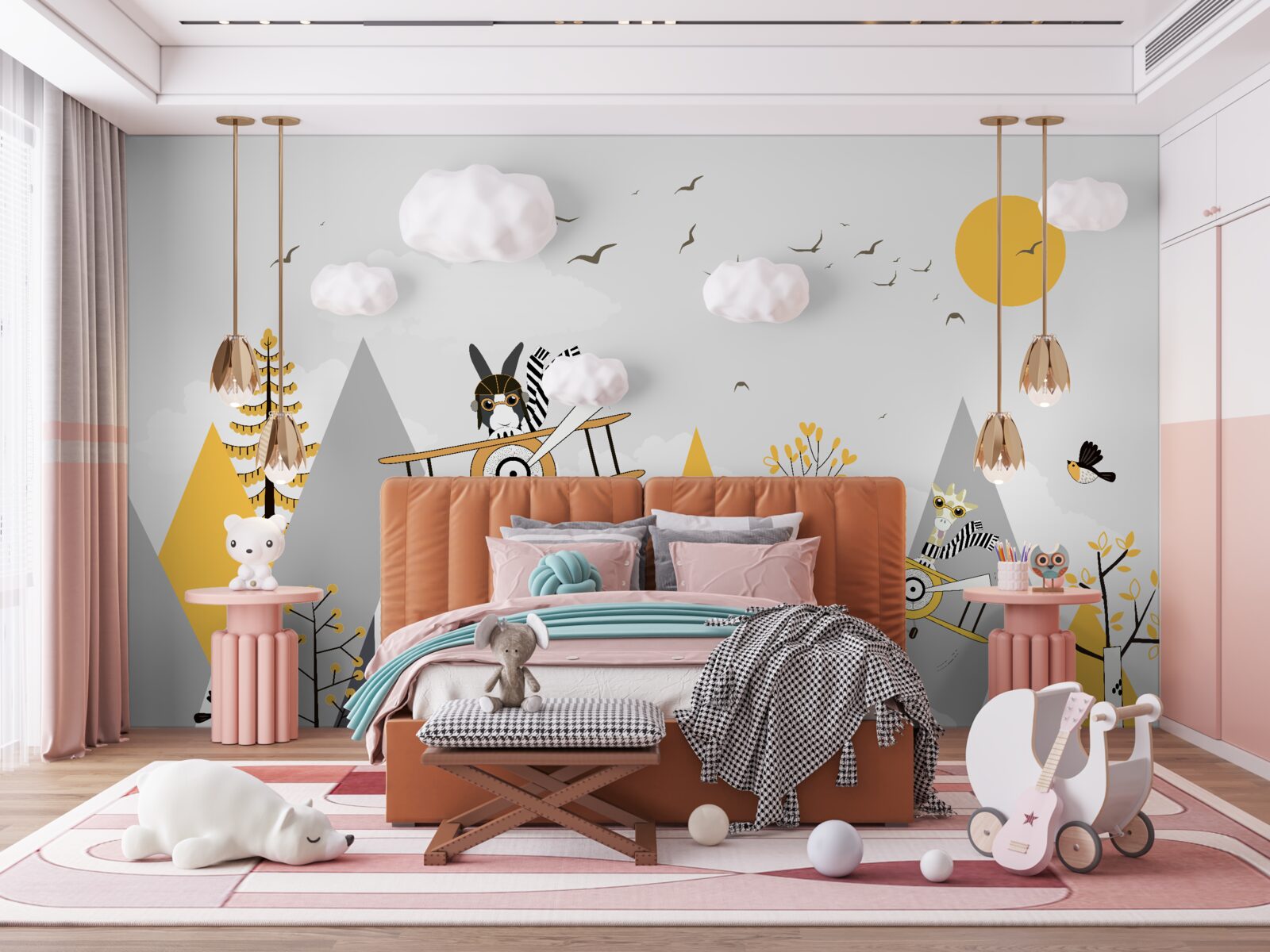 Fototapeta zvieratá vo vzdušných dopravných prostriedkoch