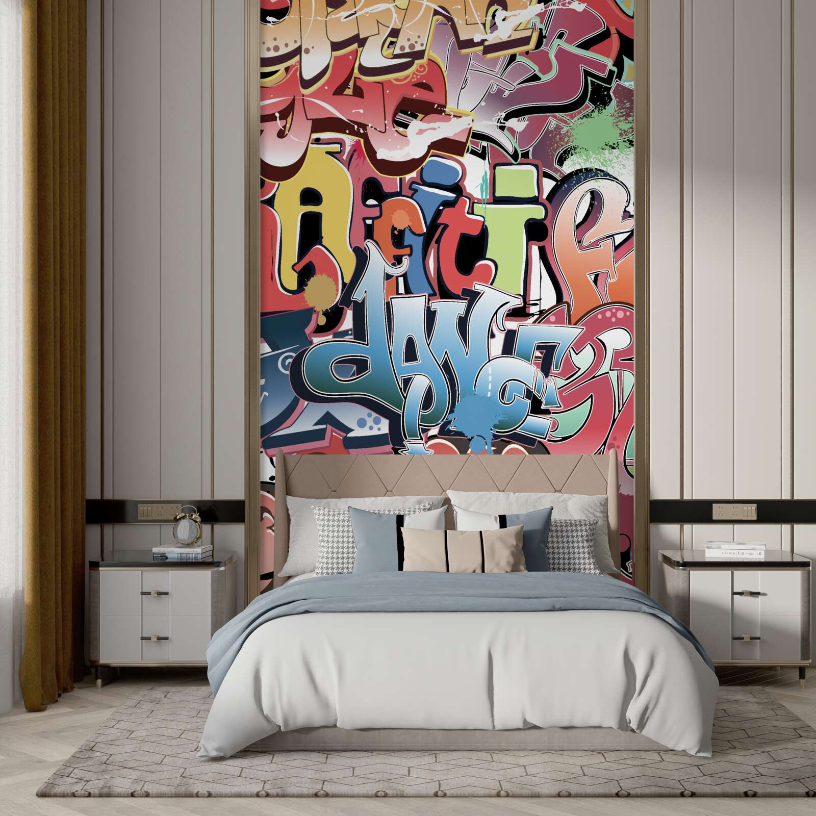 Fototapeta graffiti nápisy v rôznych farbách