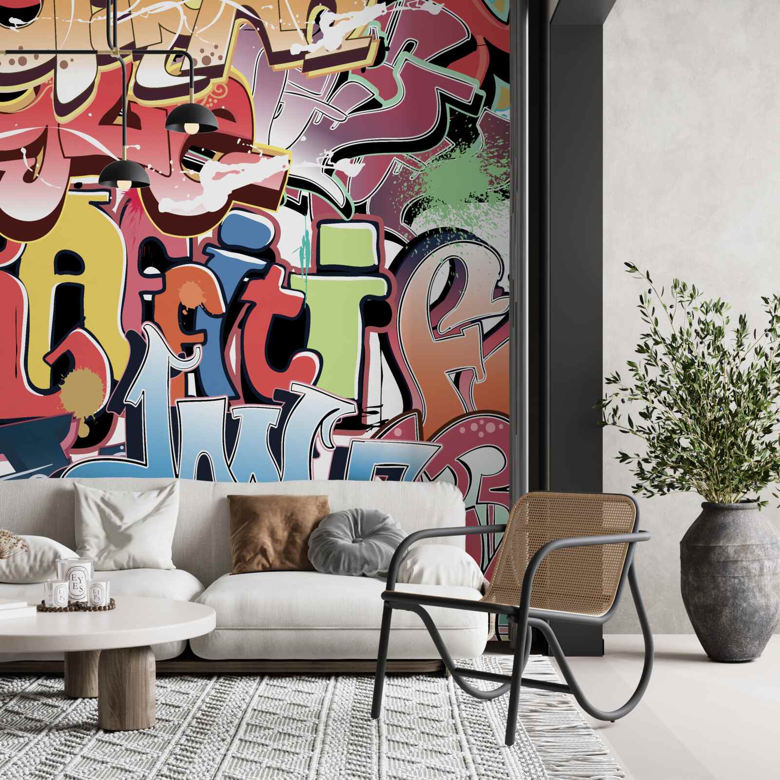 Fototapeta graffiti nápisy v rôznych farbách