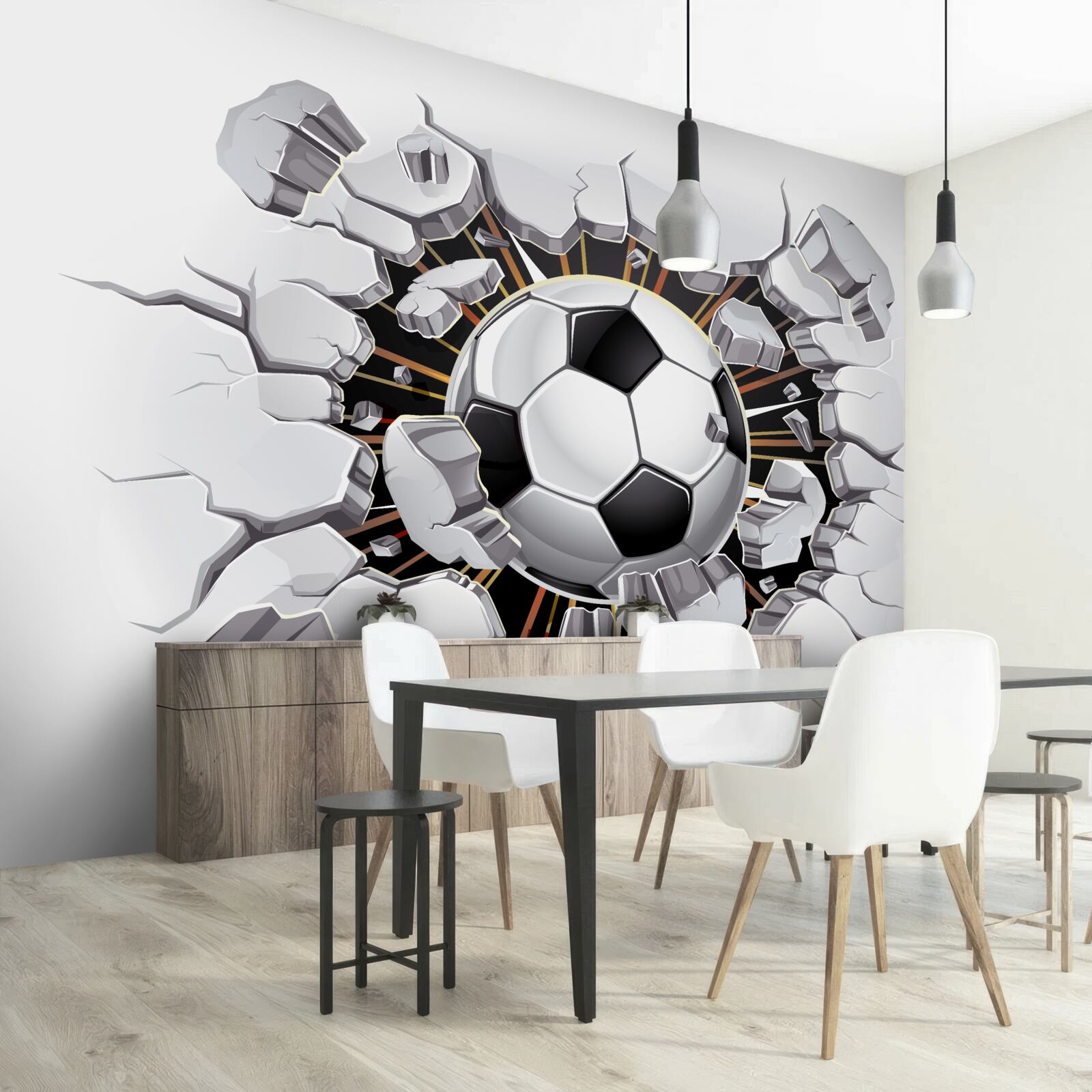 Fototapeta futbalová lopta lietajúca vo vzduchu