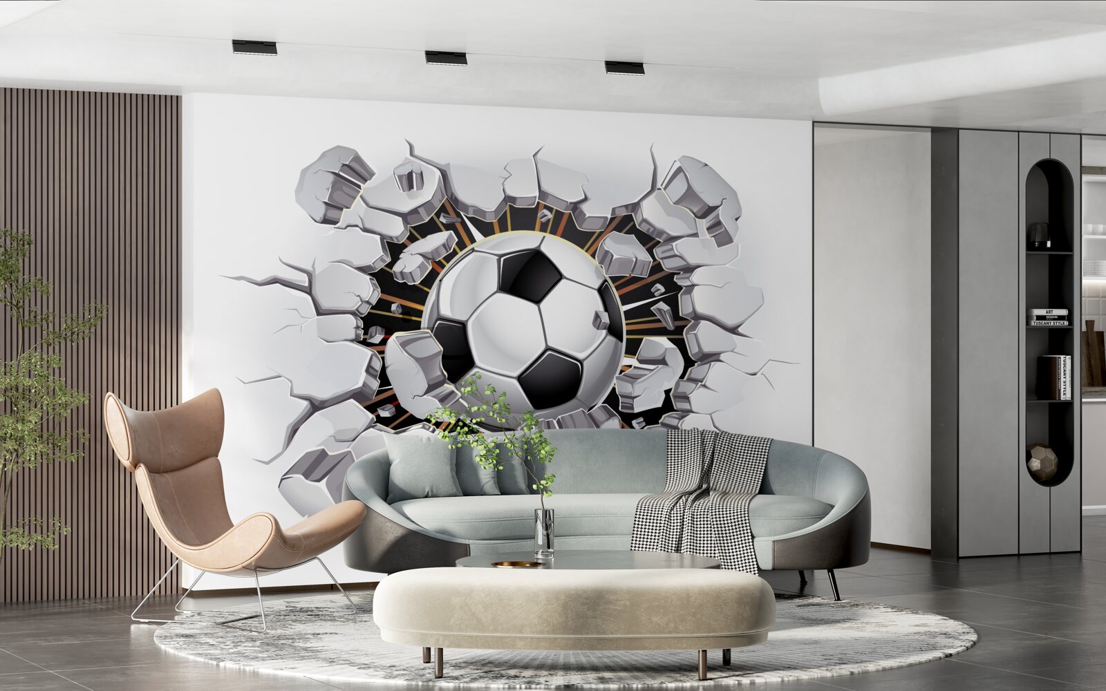 Fototapeta futbalová lopta lietajúca vo vzduchu