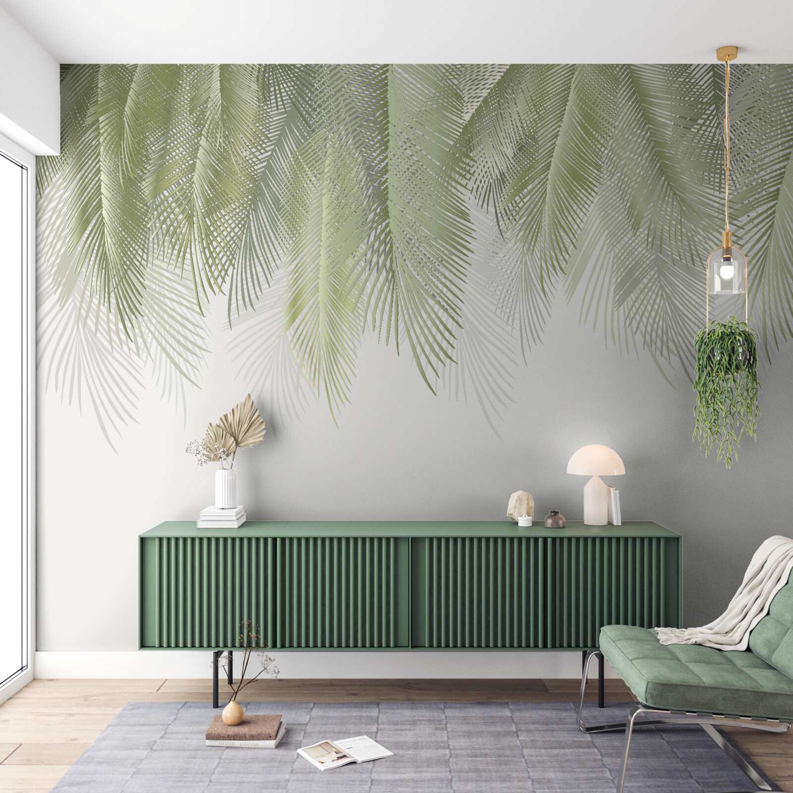 Fototapeta trópy so zelenými palmami