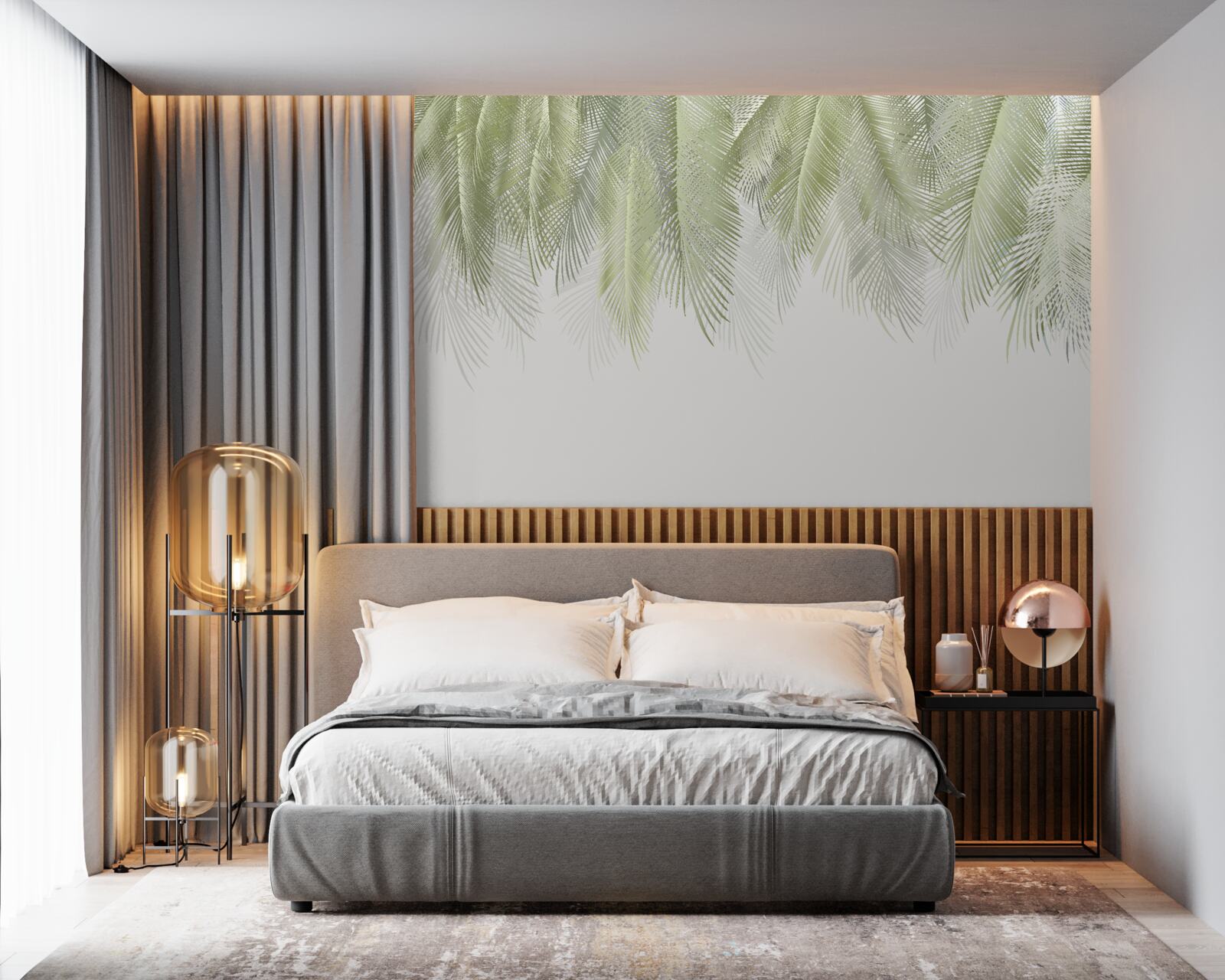 Fototapeta trópy so zelenými palmami