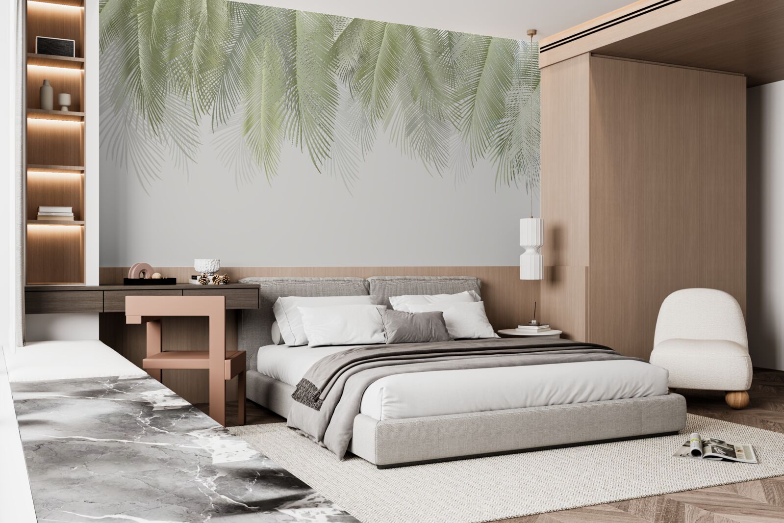 Fototapeta trópy so zelenými palmami