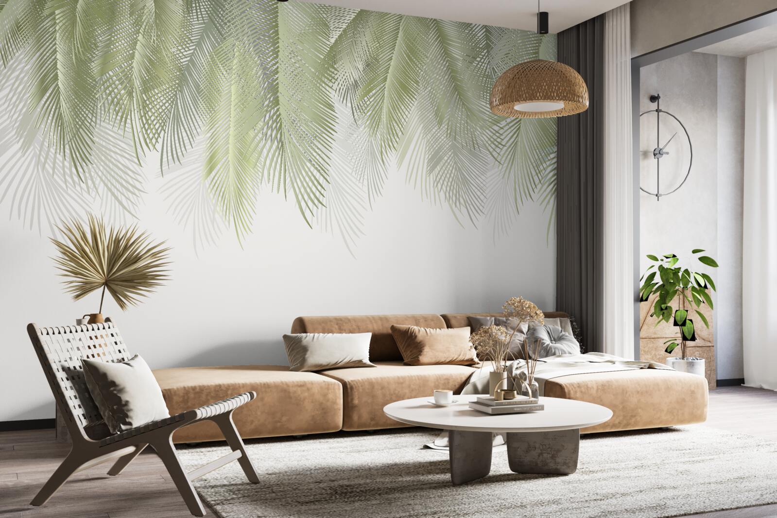 Fototapeta trópy so zelenými palmami