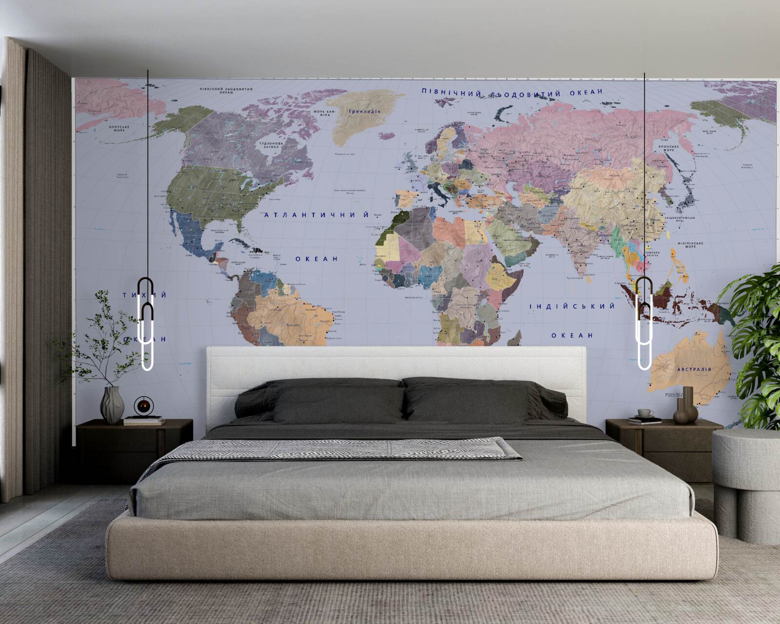 Fototapeta viacfarebná geografická mapa zeme