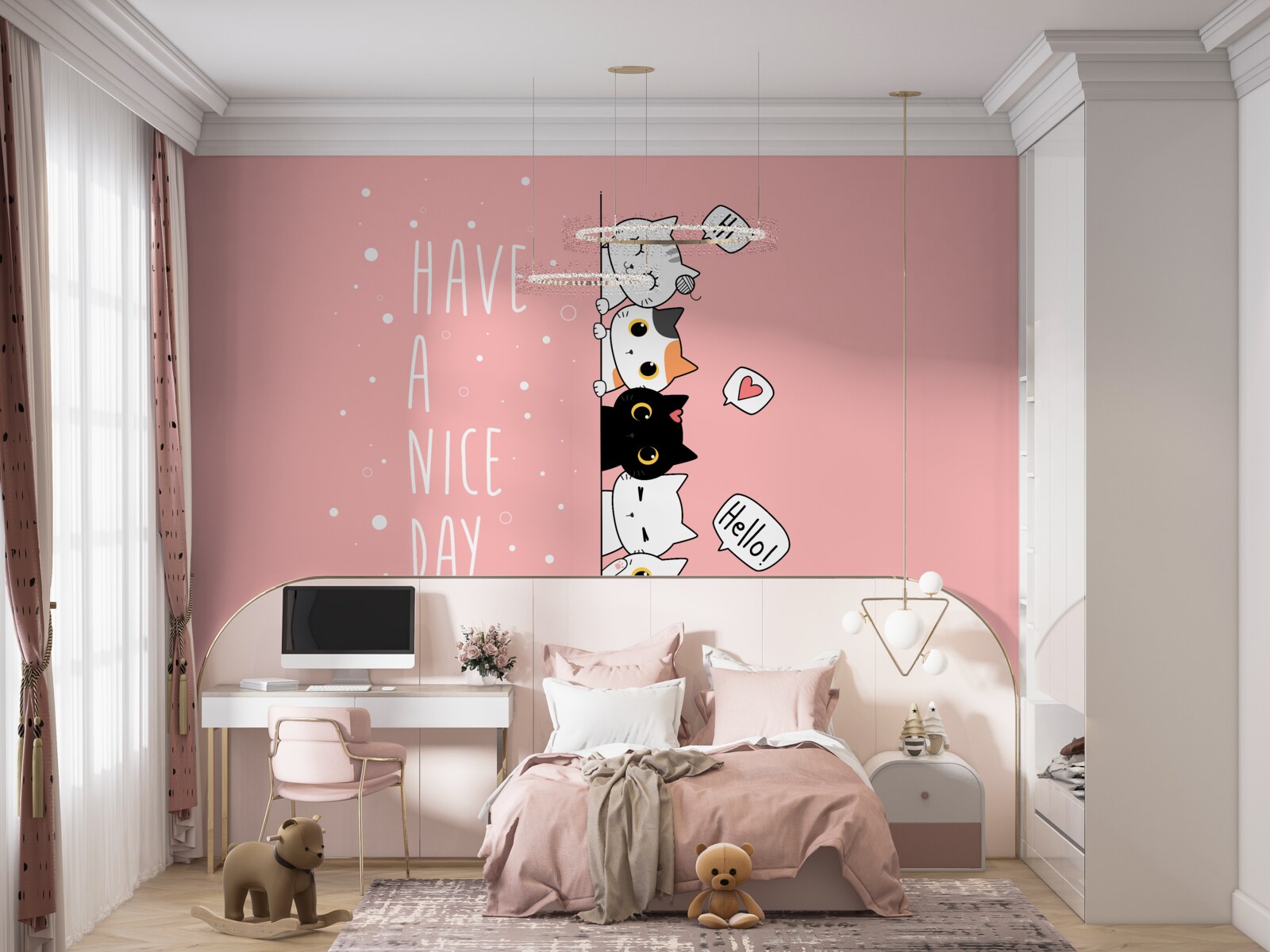 Fototapeta vychádzajú malé mačky