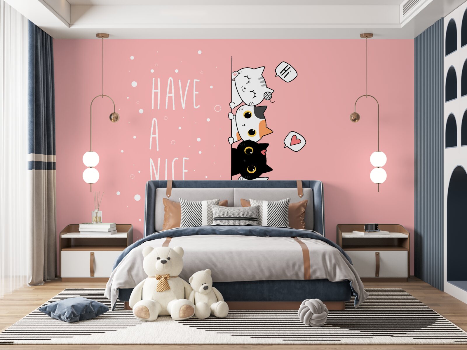 Fototapeta vychádzajú malé mačky