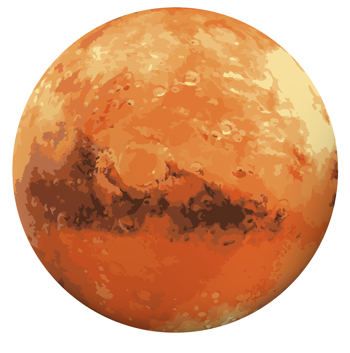 Fototapeta planéta je červená a žltá