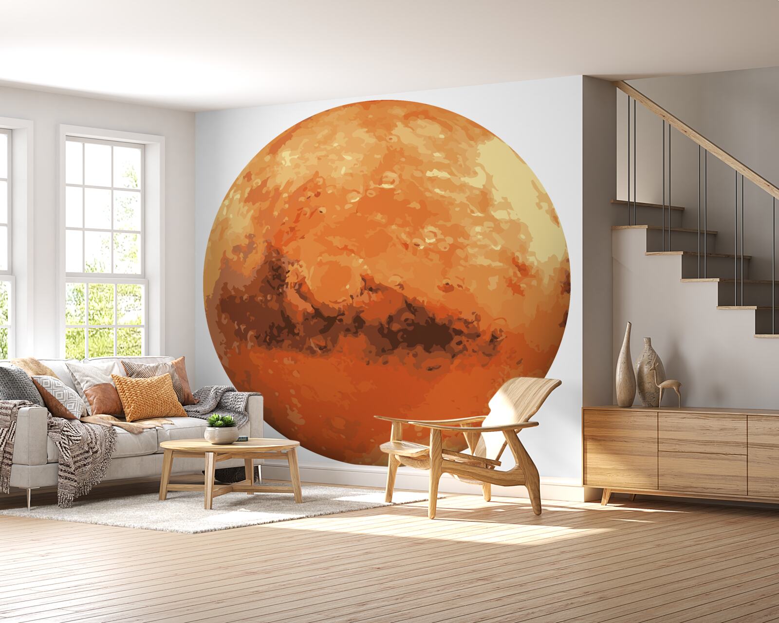 Fototapeta planéta je červená a žltá