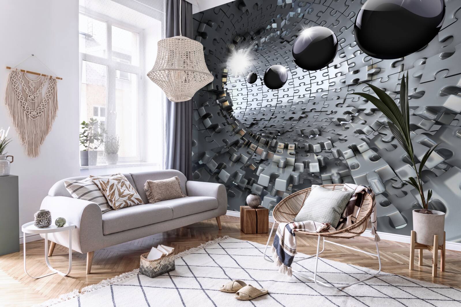 Fototapeta čierne gule miznú za obzorom