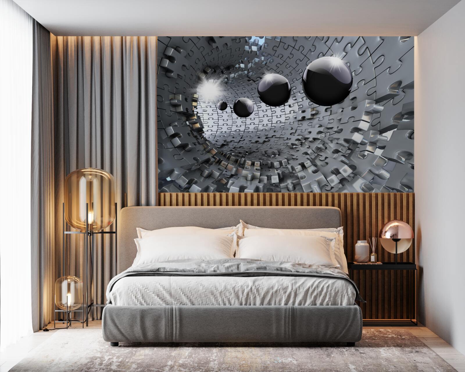 Fototapeta čierne gule miznú za obzorom