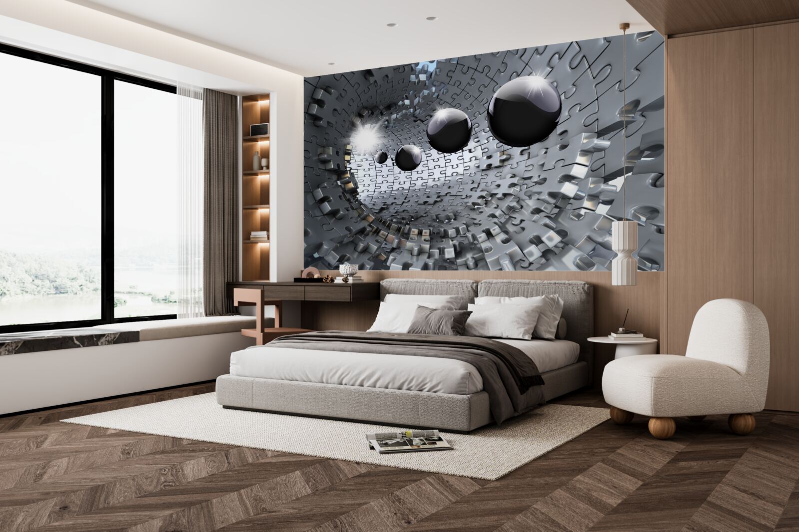 Fototapeta čierne gule miznú za obzorom