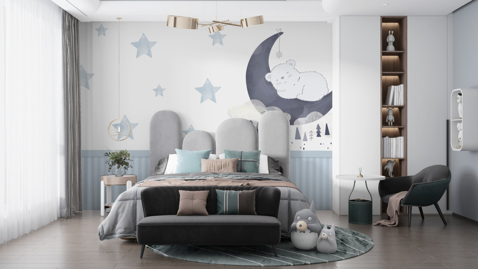 Fototapeta medveď na satelite Zeme