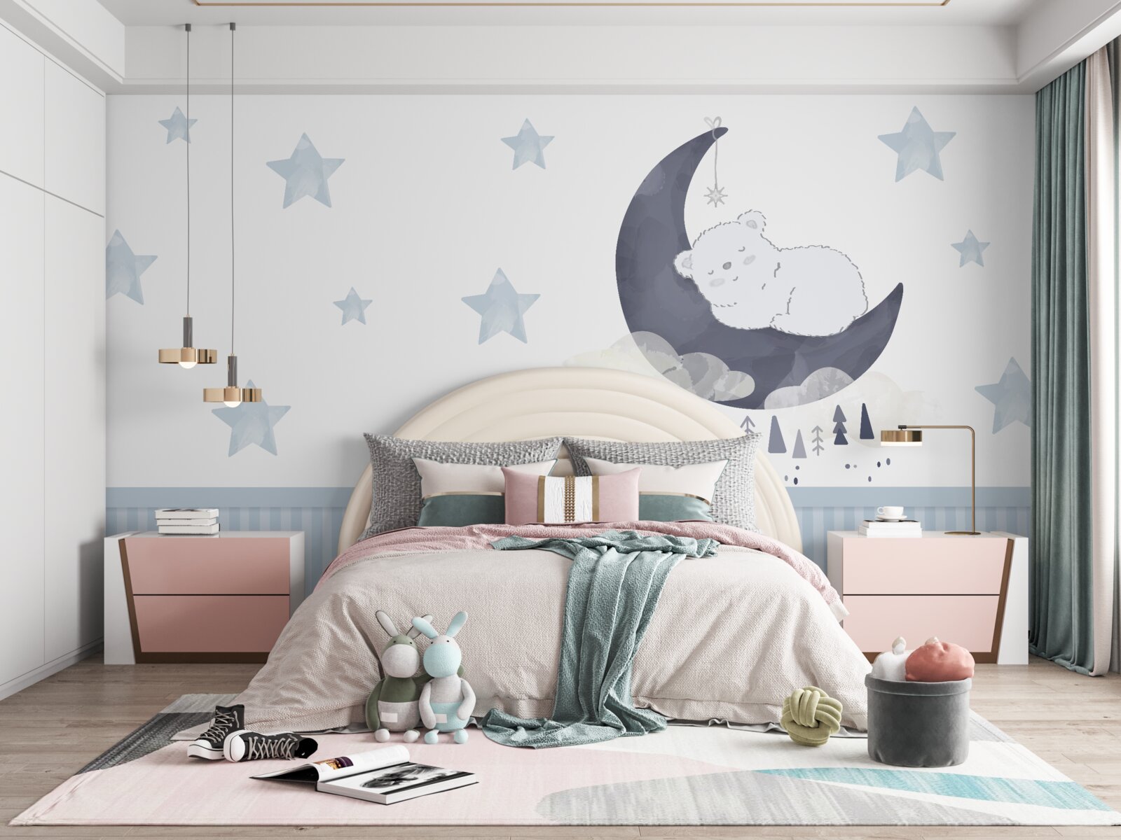 Fototapeta medveď na satelite Zeme