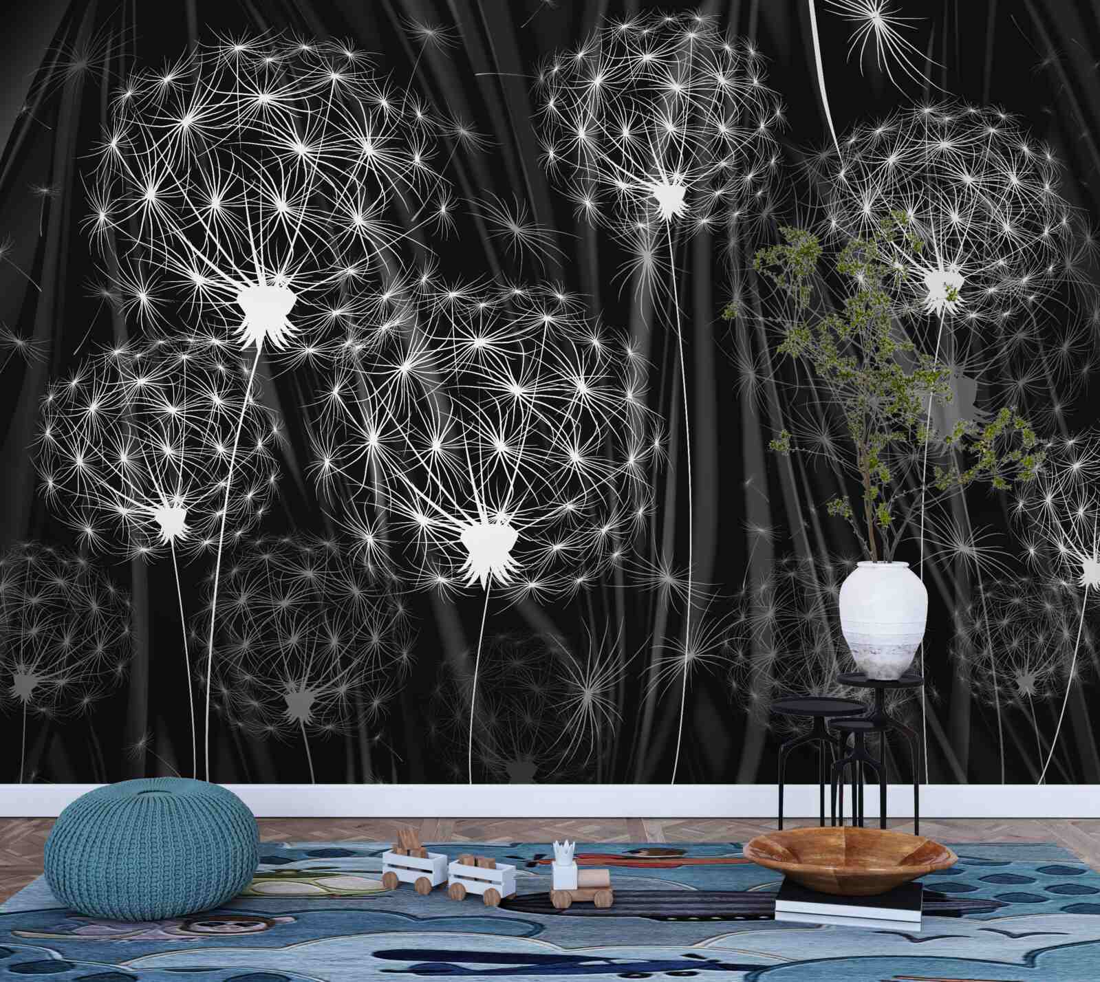 Fototapeta žiarivo biele púpavy