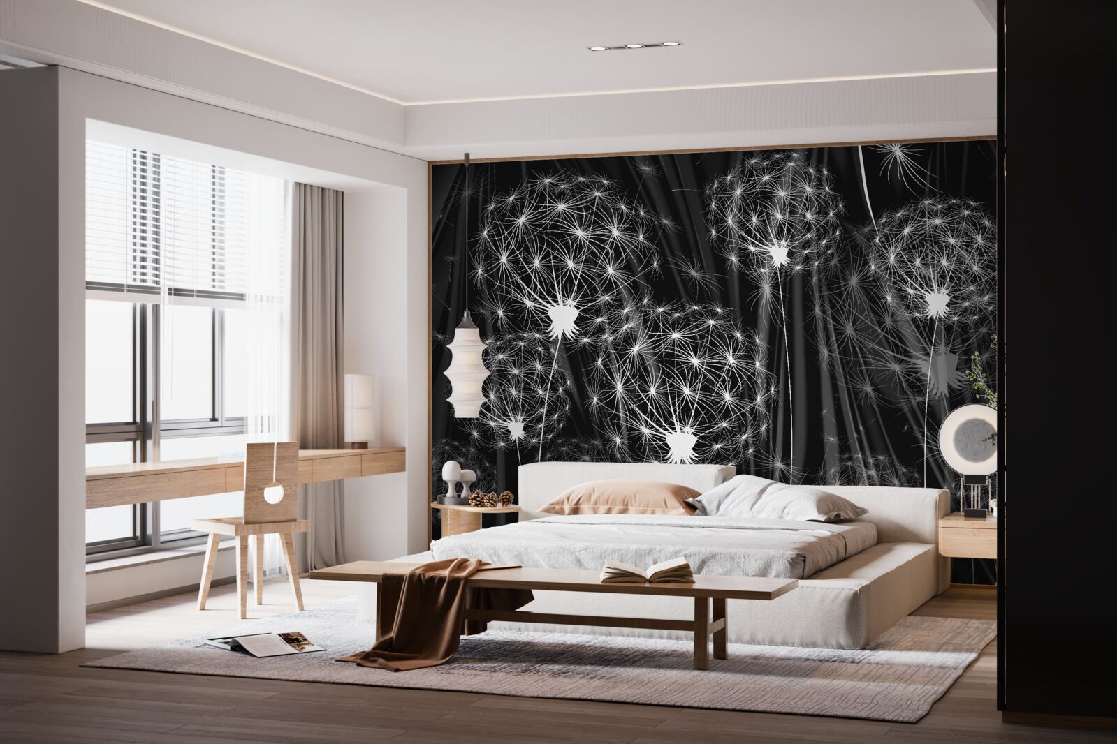 Fototapeta žiarivo biele púpavy