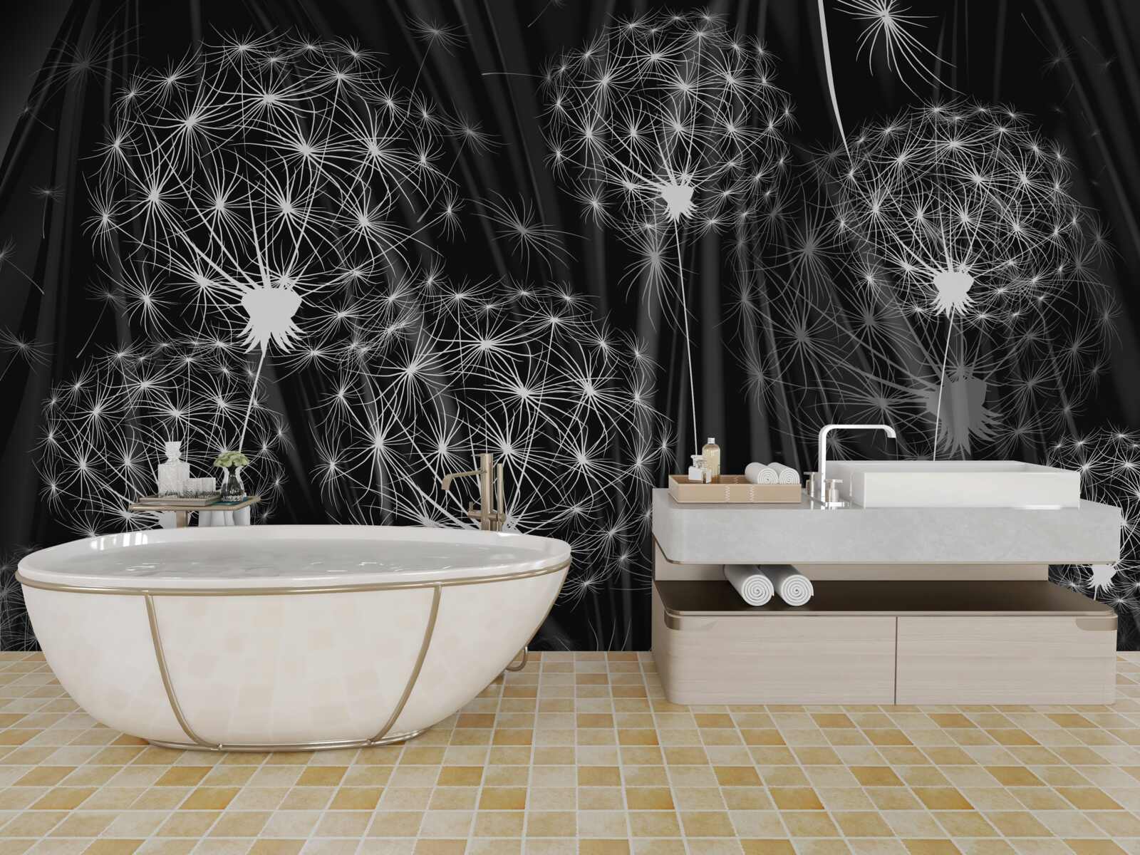 Fototapeta žiarivo biele púpavy