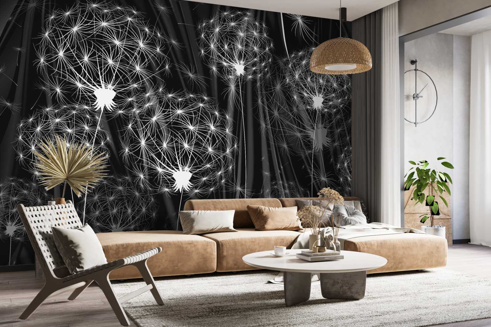 Fototapeta žiarivo biele púpavy