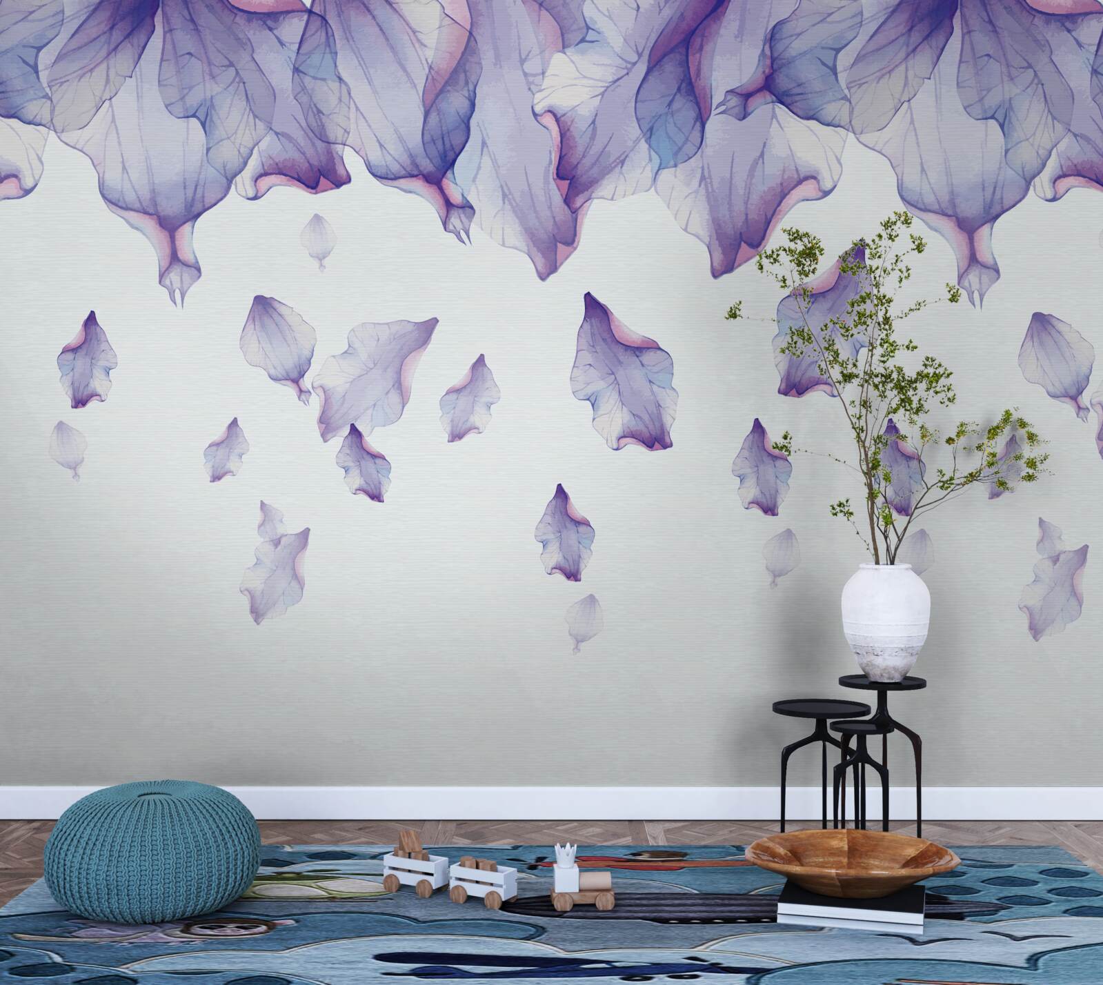 Fototapeta padajúce fialové kvety kosatca