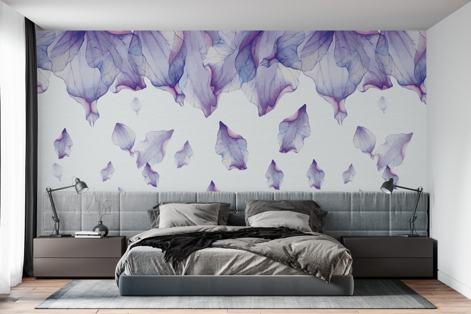 Fototapeta padajúce fialové kvety kosatca