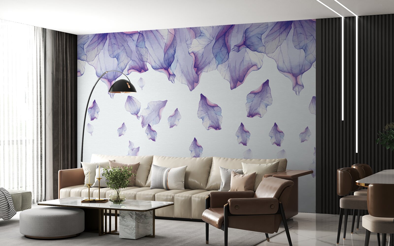 Fototapeta padajúce fialové kvety kosatca