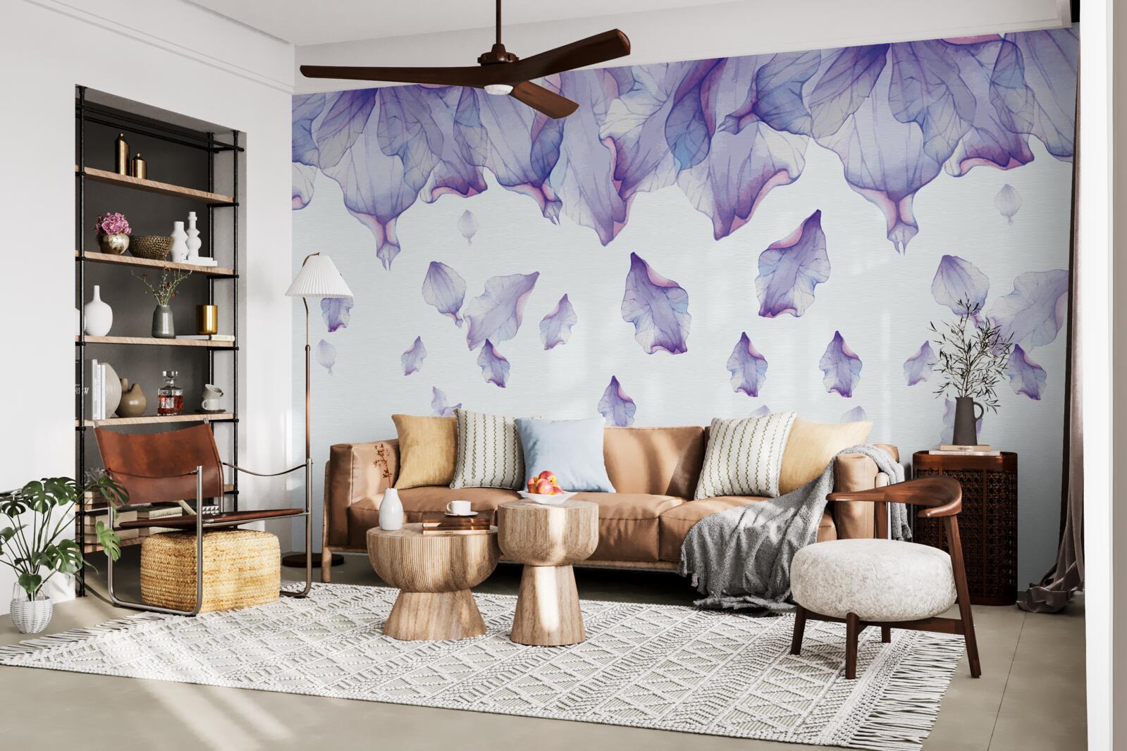 Fototapeta padajúce fialové kvety kosatca