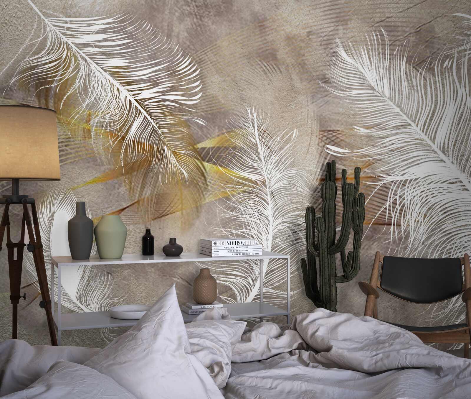 Fototapeta ozdobné pierka odkazujúce na ľahkosť vzduchu