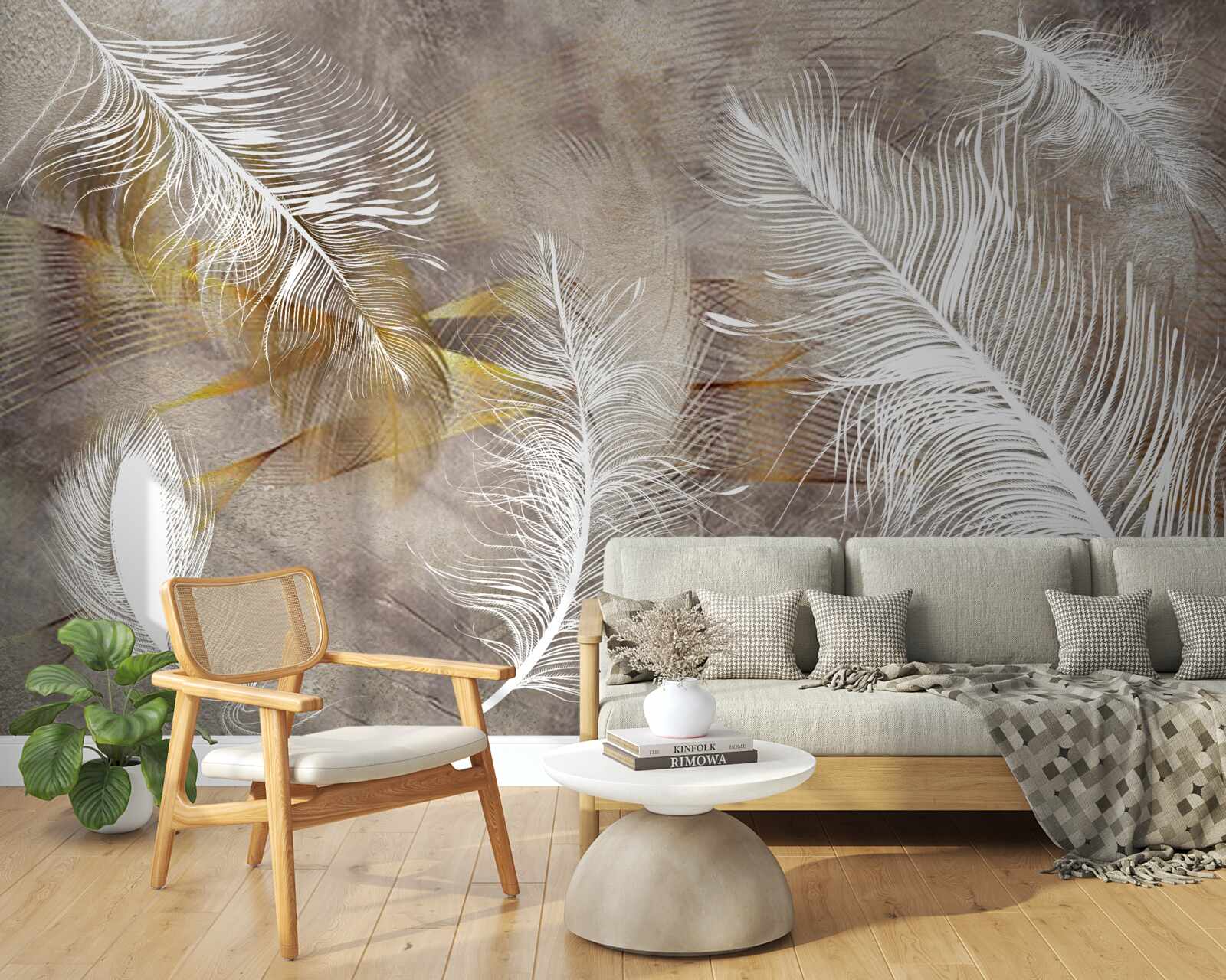 Fototapeta ozdobné pierka odkazujúce na ľahkosť vzduchu