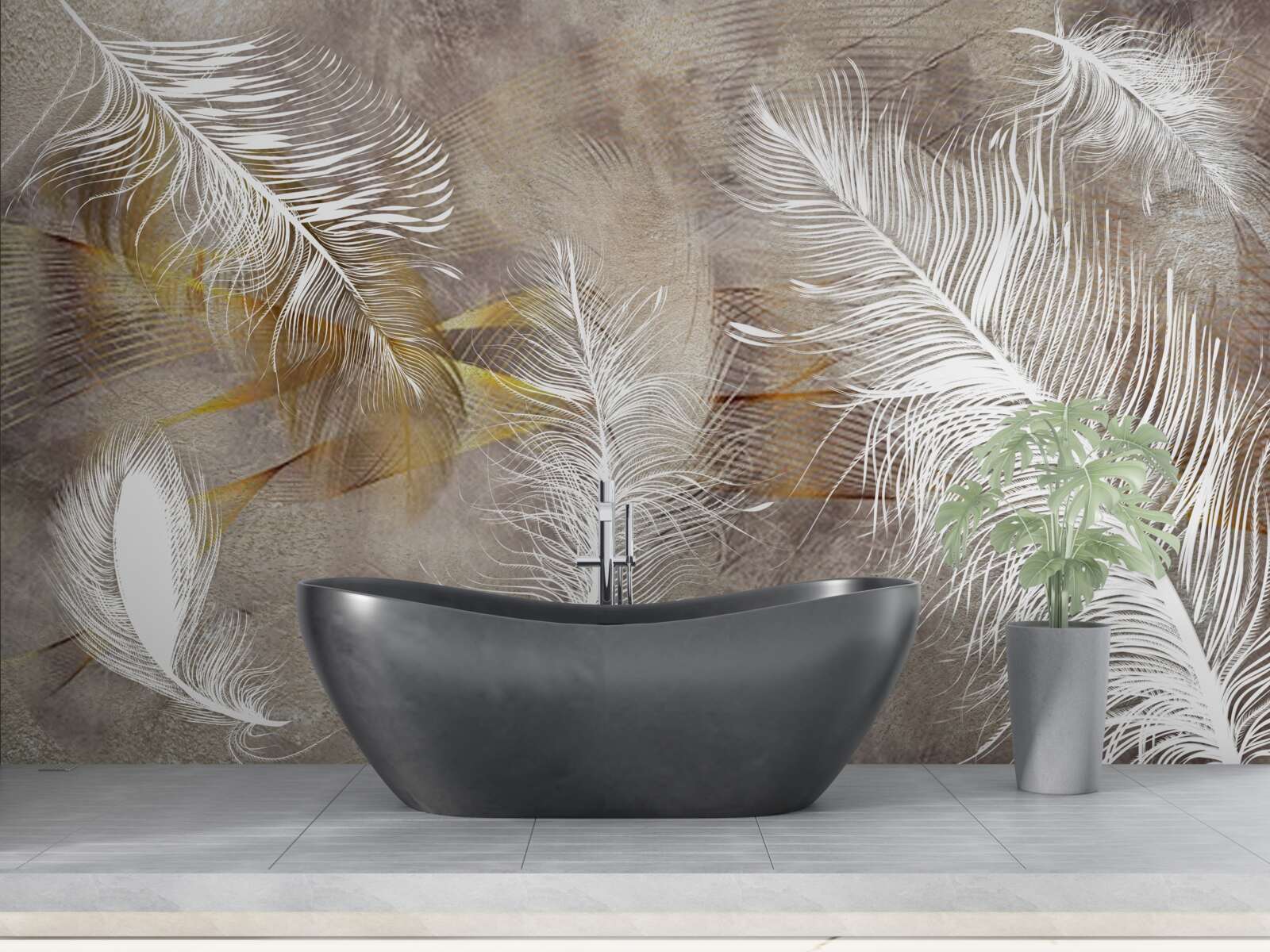 Fototapeta ozdobné pierka odkazujúce na ľahkosť vzduchu