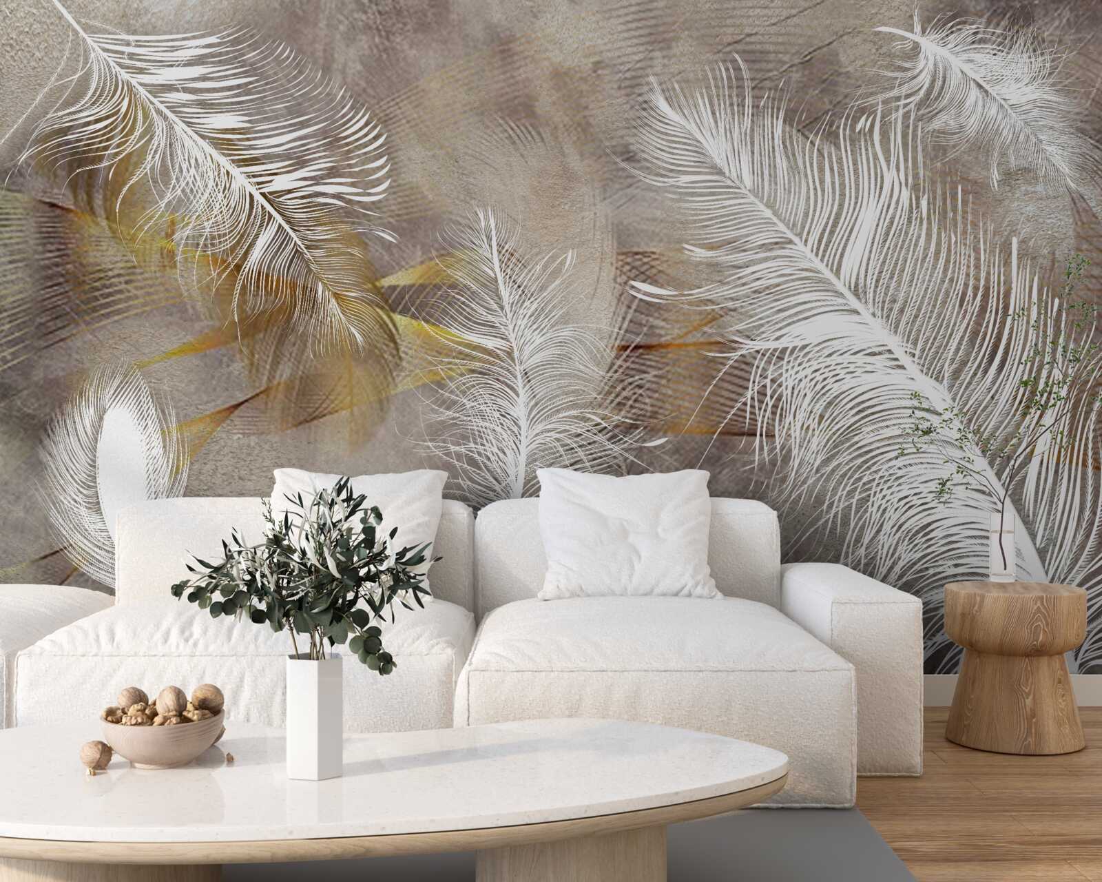 Fototapeta ozdobné pierka odkazujúce na ľahkosť vzduchu