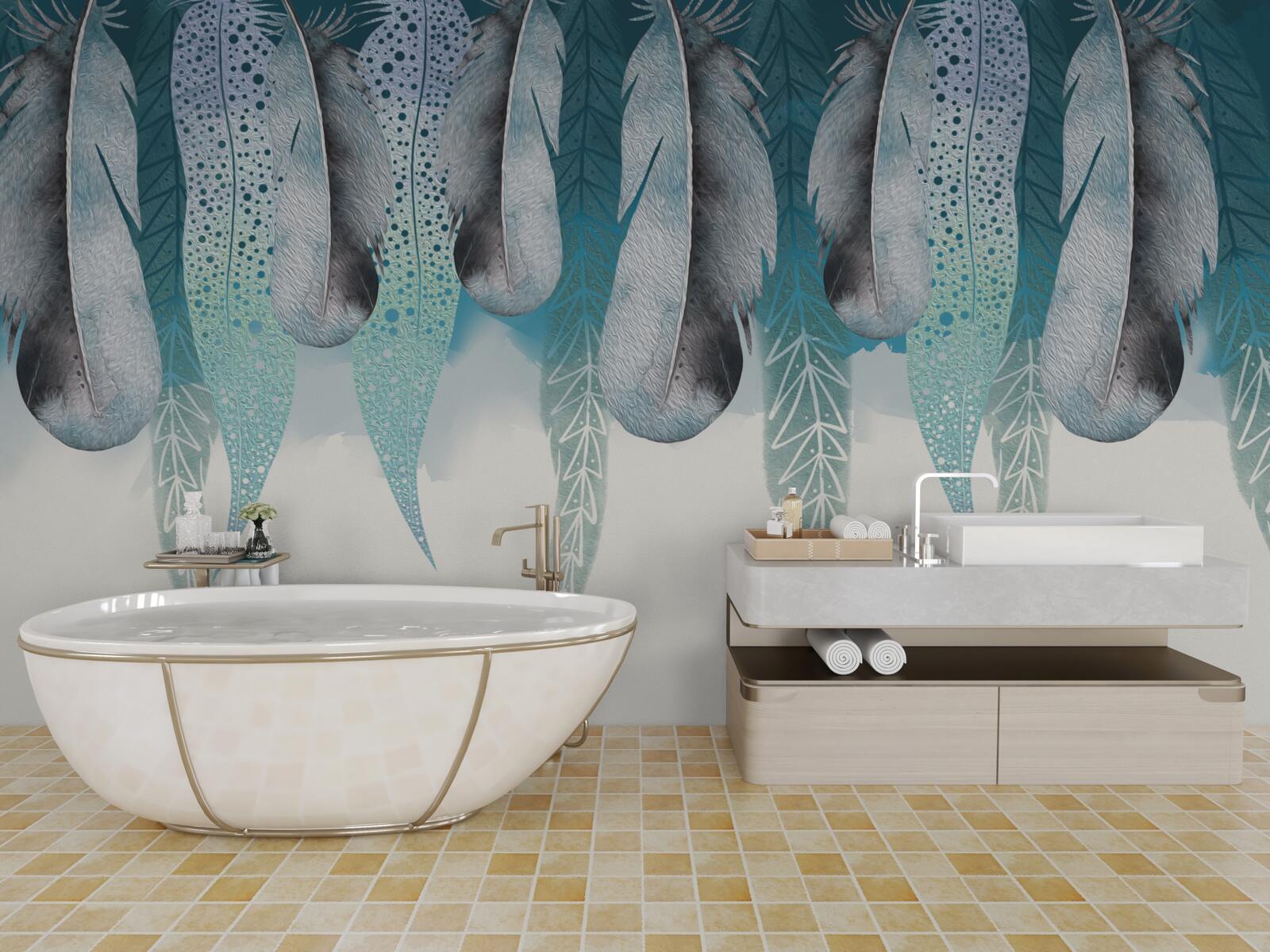 Fototapeta abstraktné pozadie s obrázkom peria