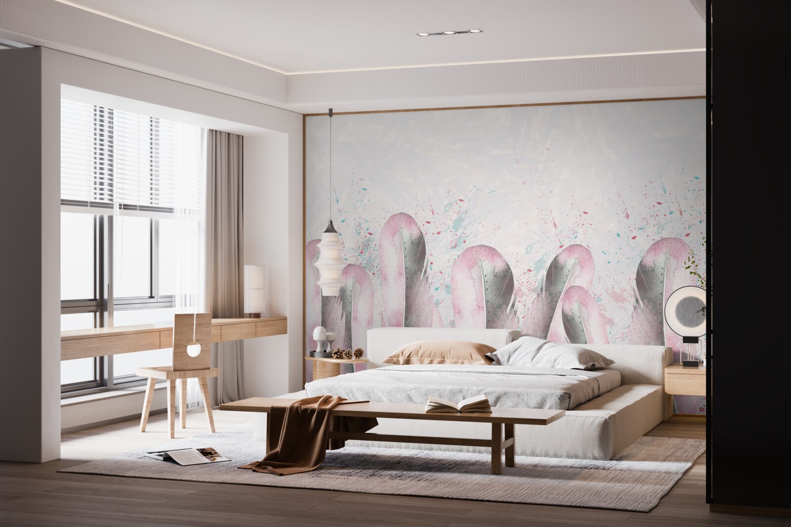 Fototapeta pochúťka ružového peria