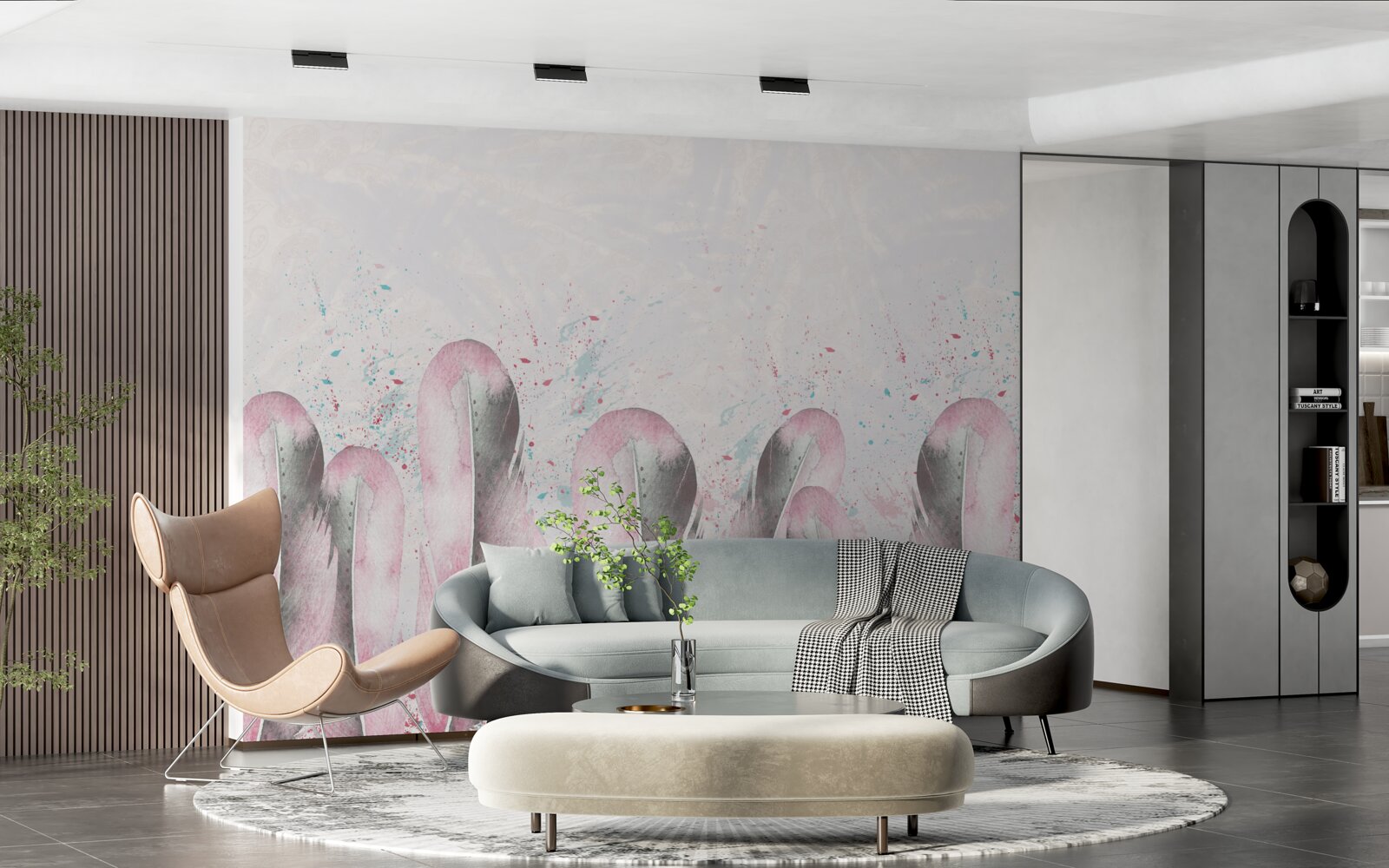 Fototapeta pochúťka ružového peria