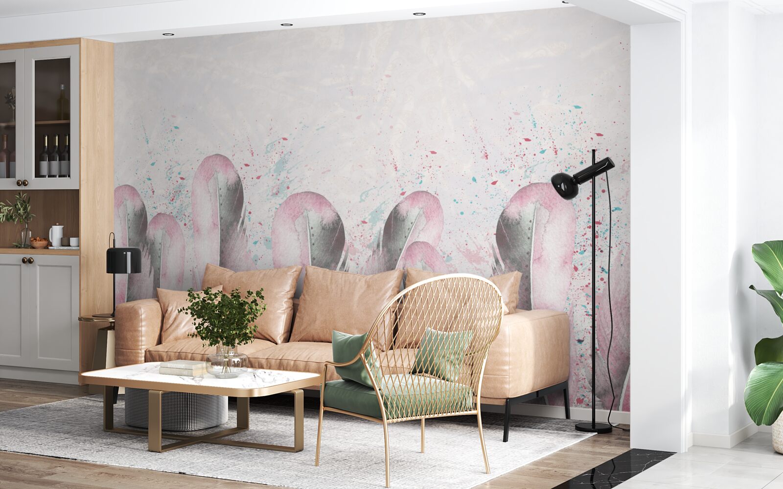 Fototapeta pochúťka ružového peria