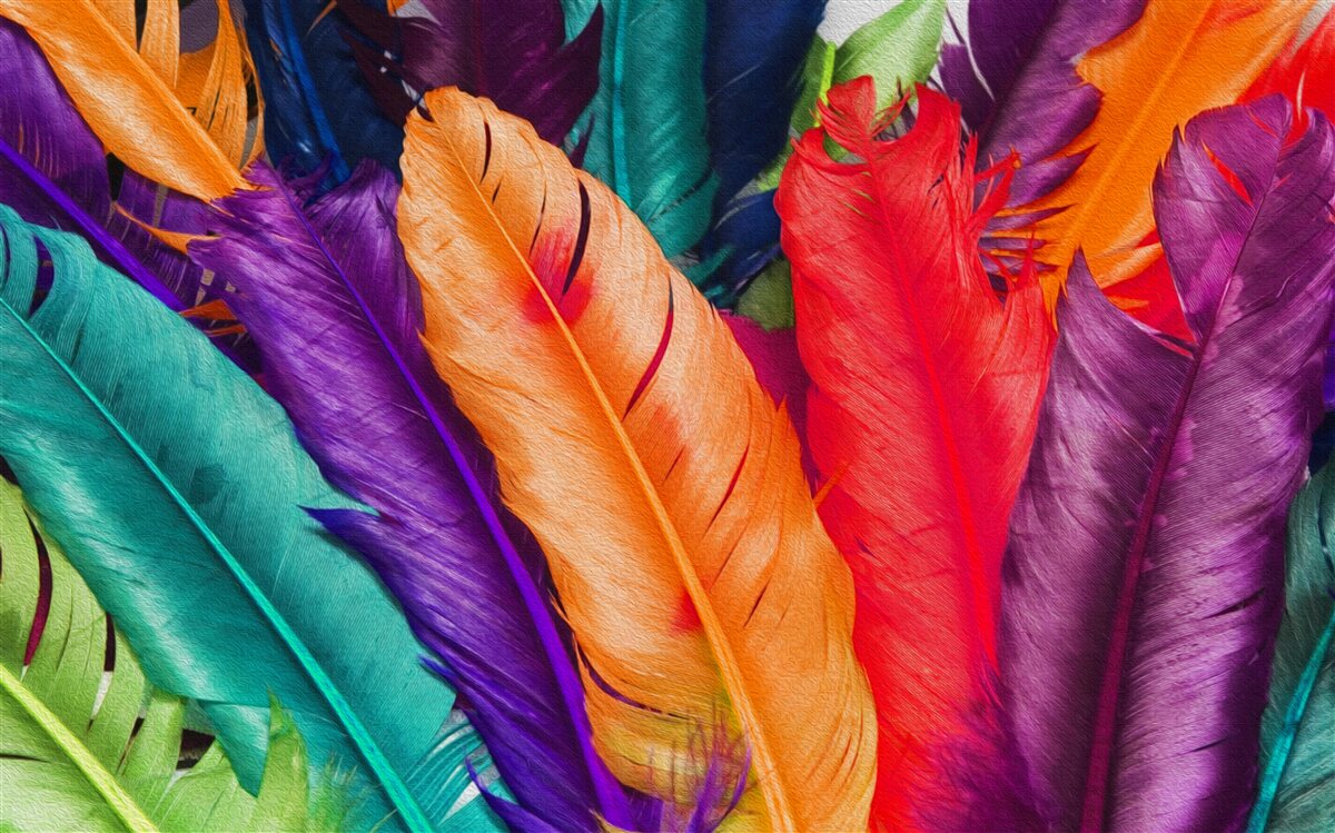 Fototapeta mimoriadne bohaté, lesklé perie