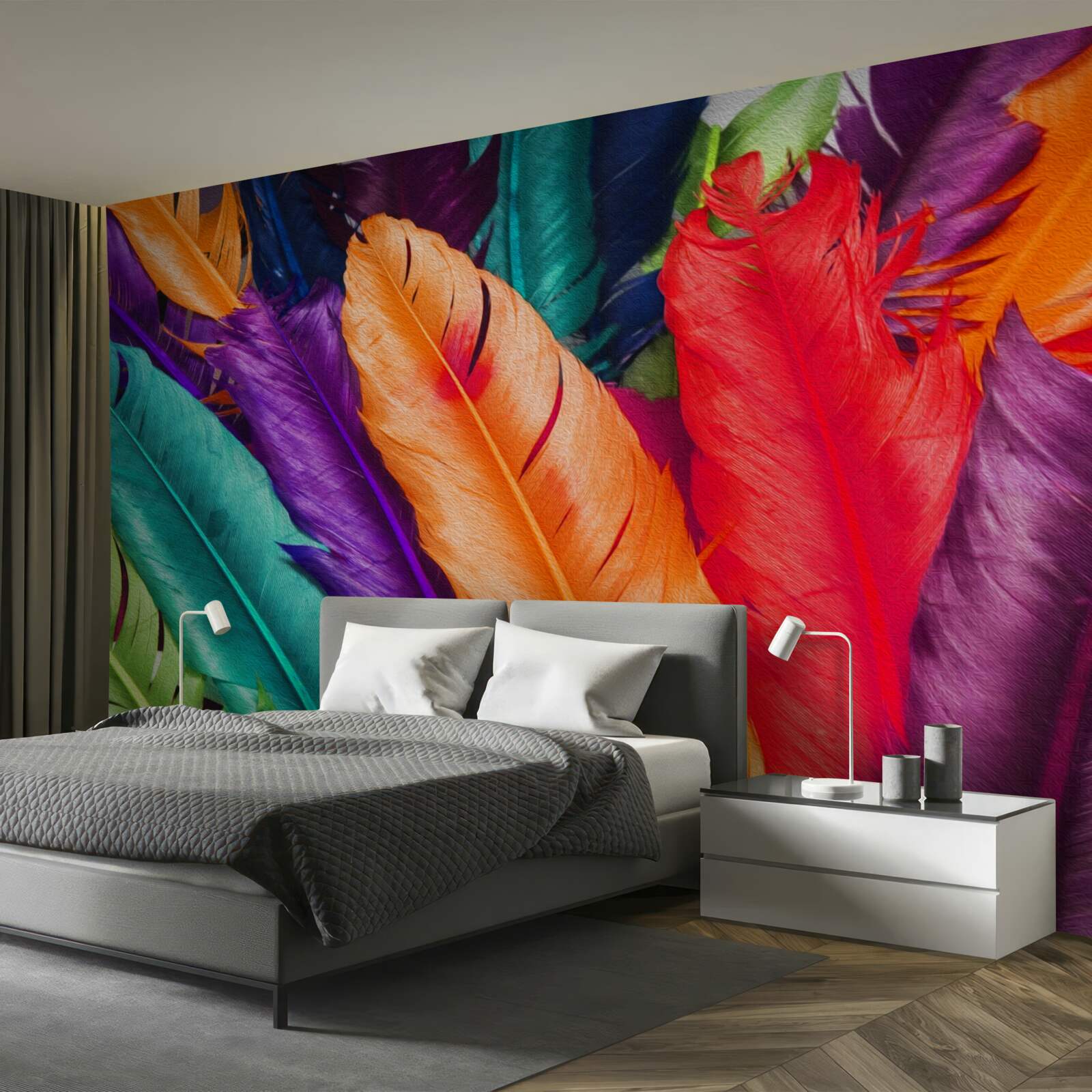 Fototapeta mimoriadne bohaté, lesklé perie