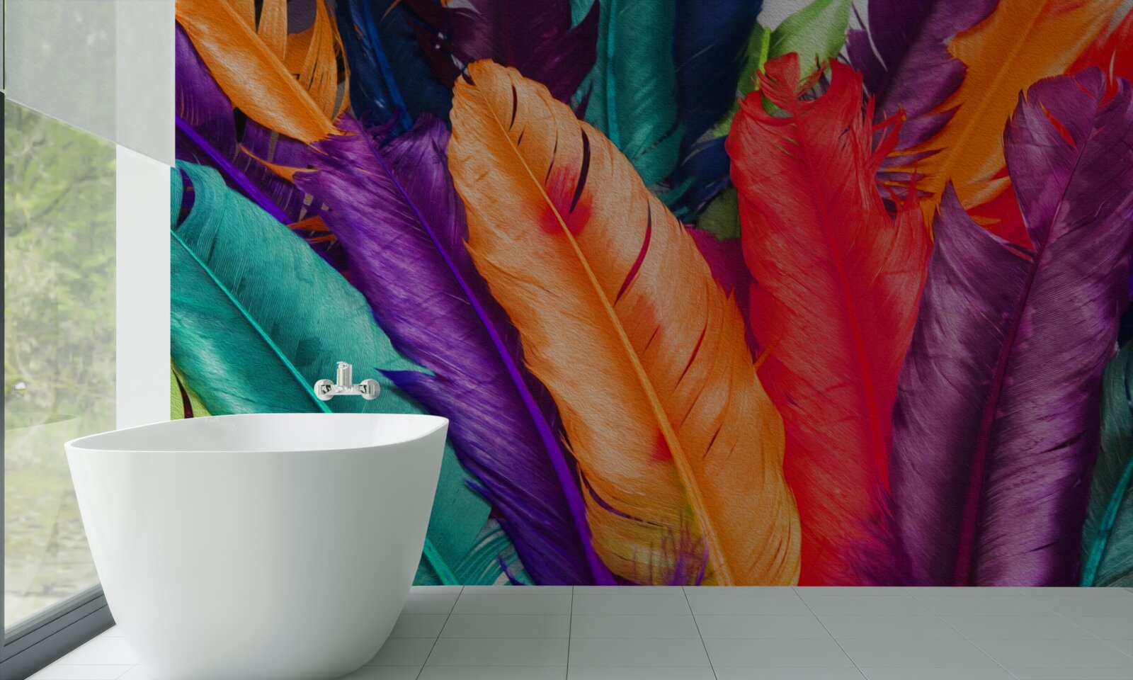 Fototapeta mimoriadne bohaté, lesklé perie