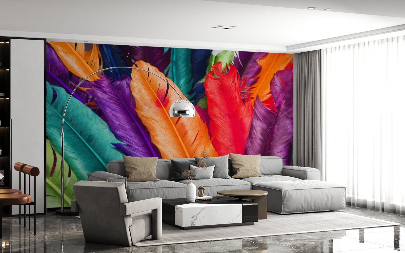 Fototapeta mimoriadne bohaté, lesklé perie