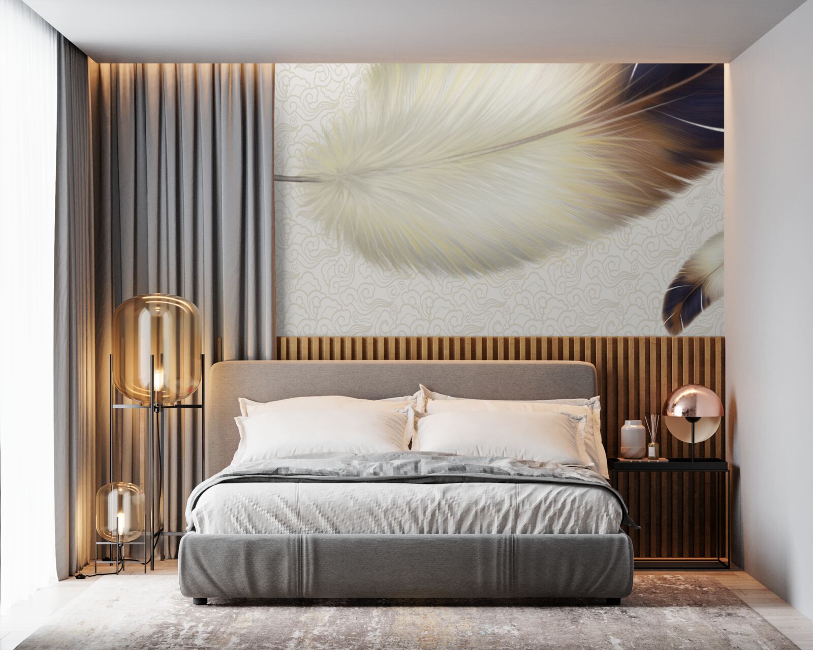 Fototapeta perie sú biele s hnedými okrajmi