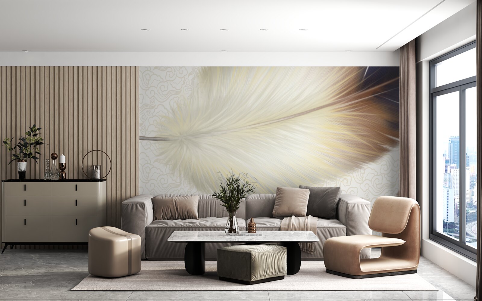 Fototapeta perie sú biele s hnedými okrajmi