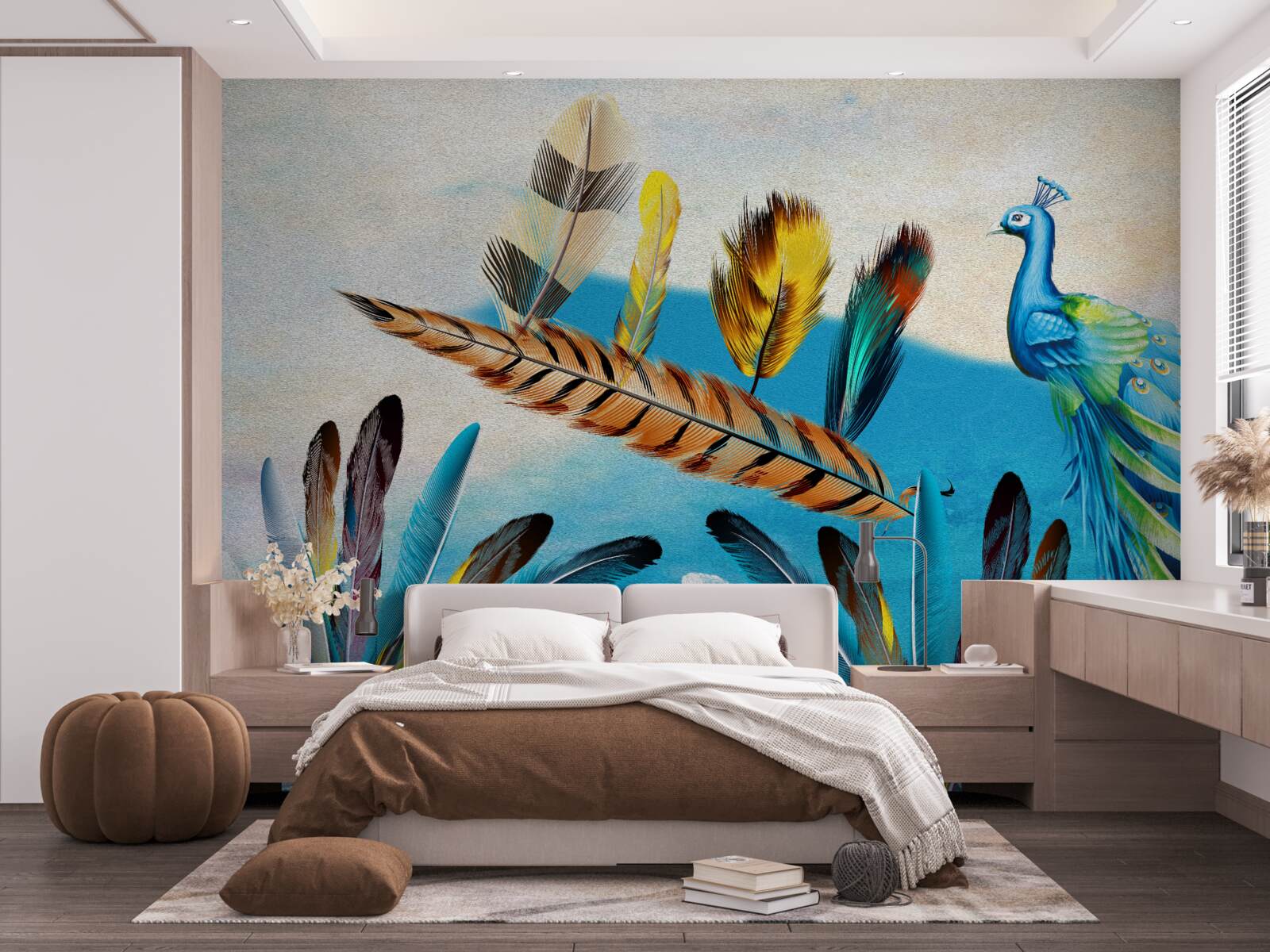 Fototapeta pávie perá a ich odrody