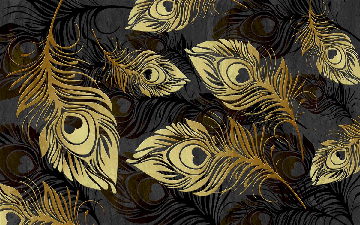 Fototapeta lesklé zlaté pierka