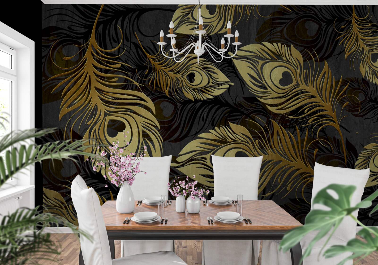 Fototapeta lesklé zlaté pierka