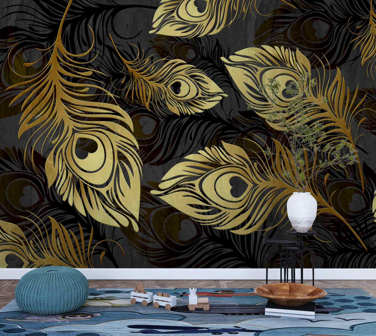 Fototapeta lesklé zlaté pierka