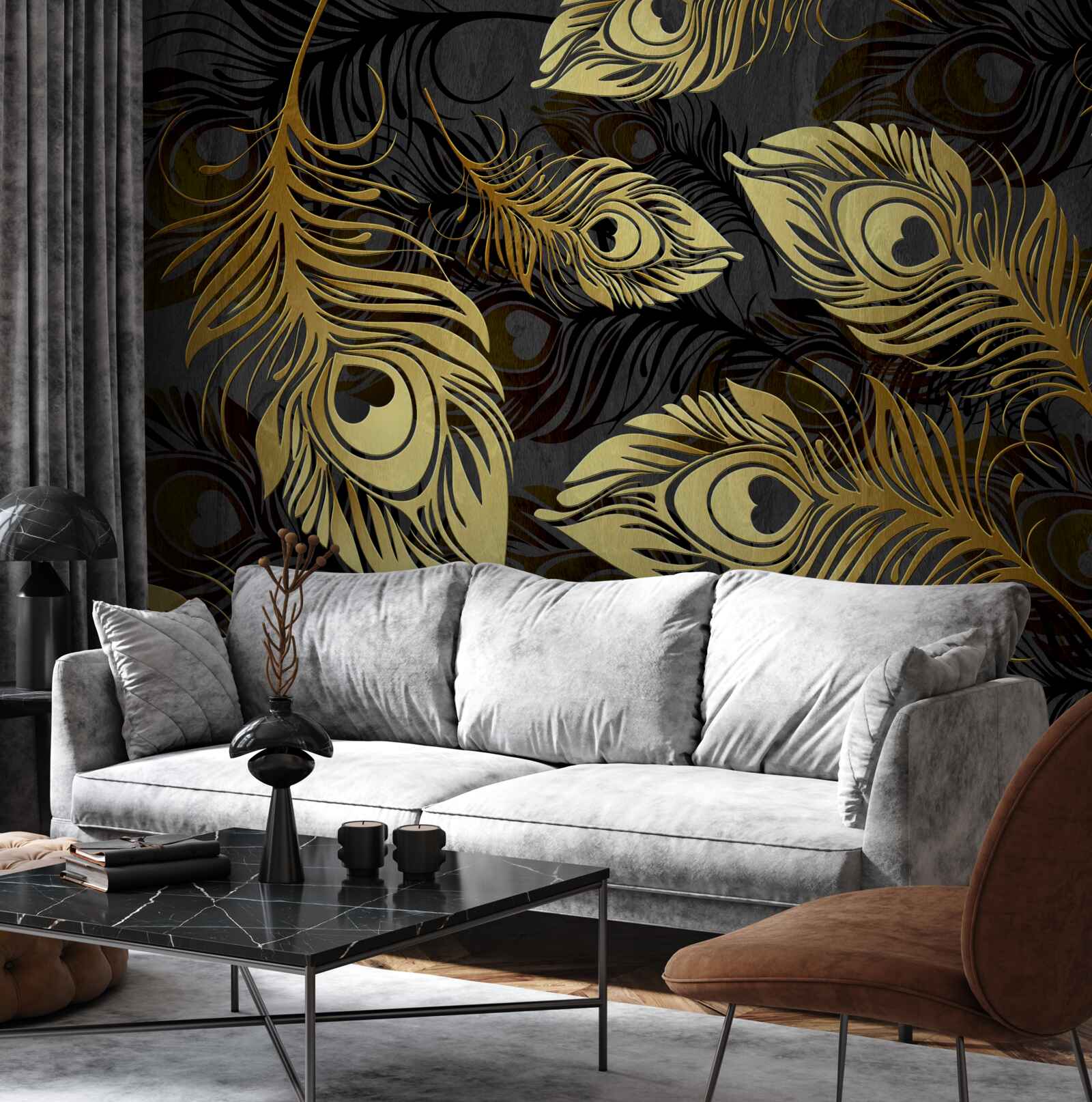 Fototapeta lesklé zlaté pierka