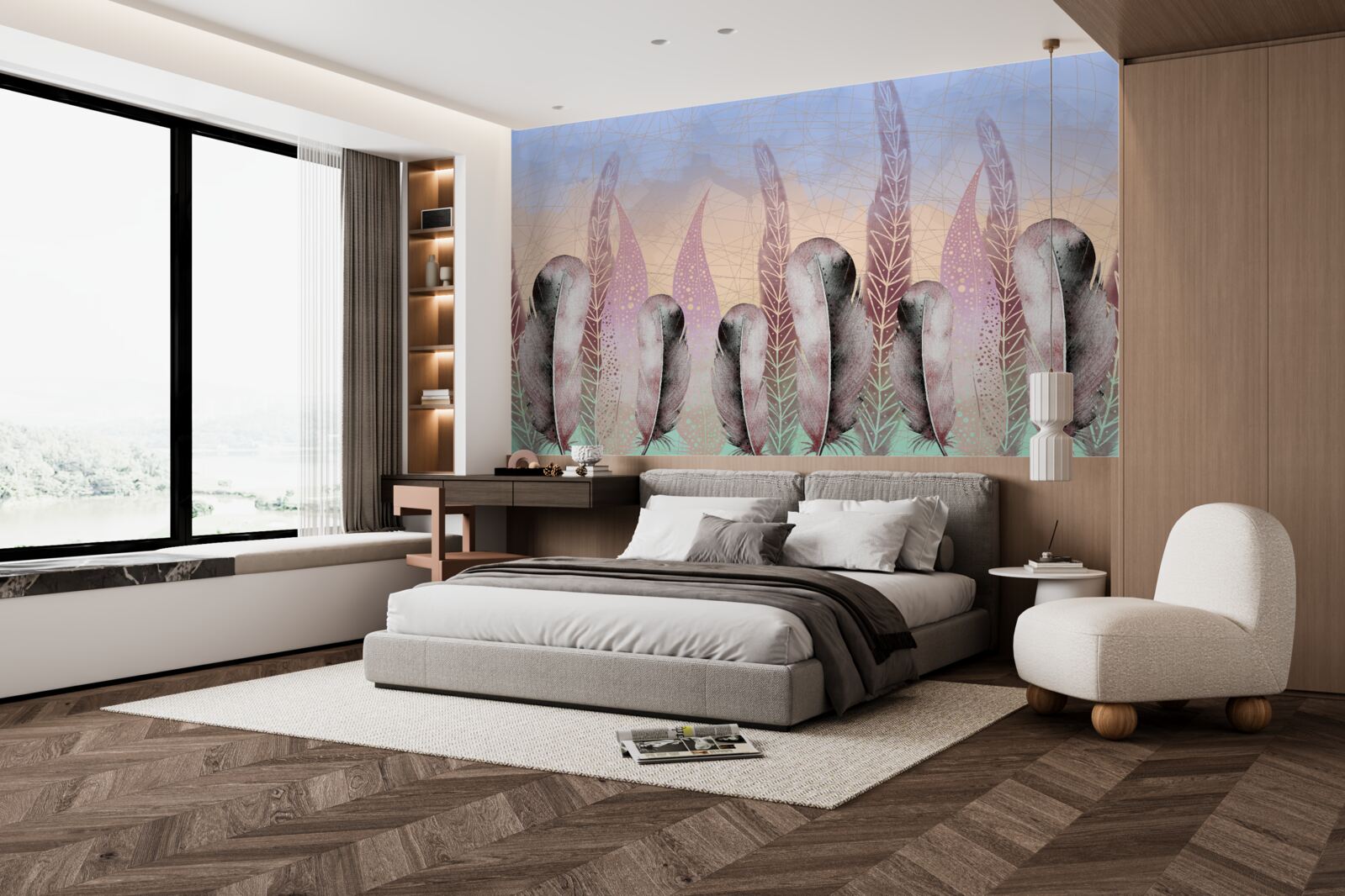 Fototapeta vektorová kolekcia peria